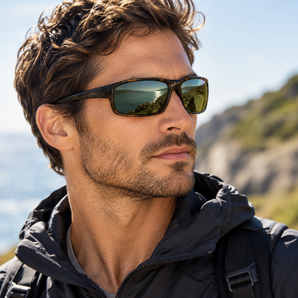 SQUARO Polarized Sunglasses Fishing Driving Hiking Running Rectangular Men Women Unisex UVB-UVA 400   SQ16110