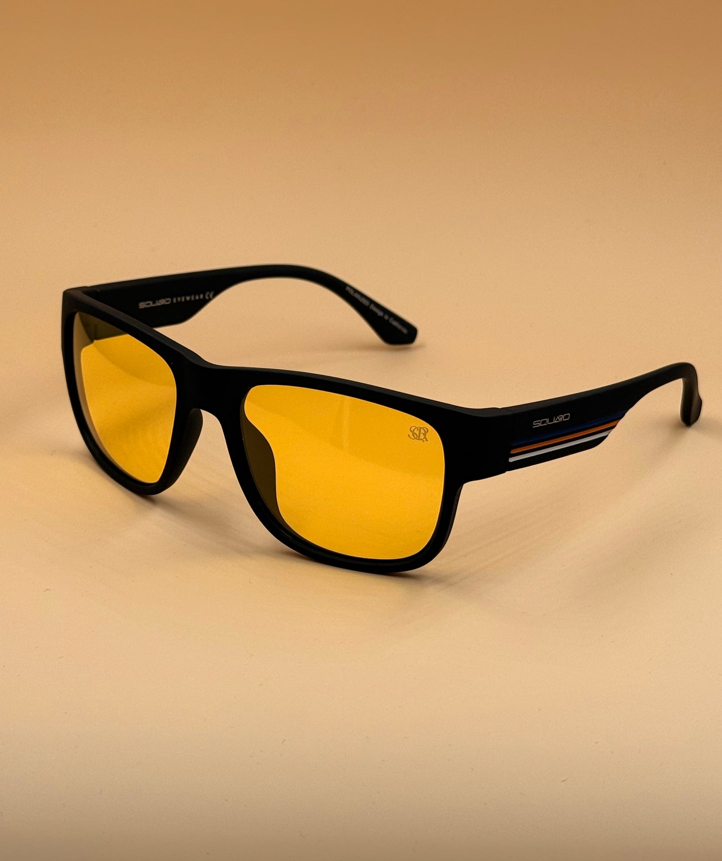 SQUARO Model 3018 Polarized Sunglasses – Matte Black Frame | UV400 Protection