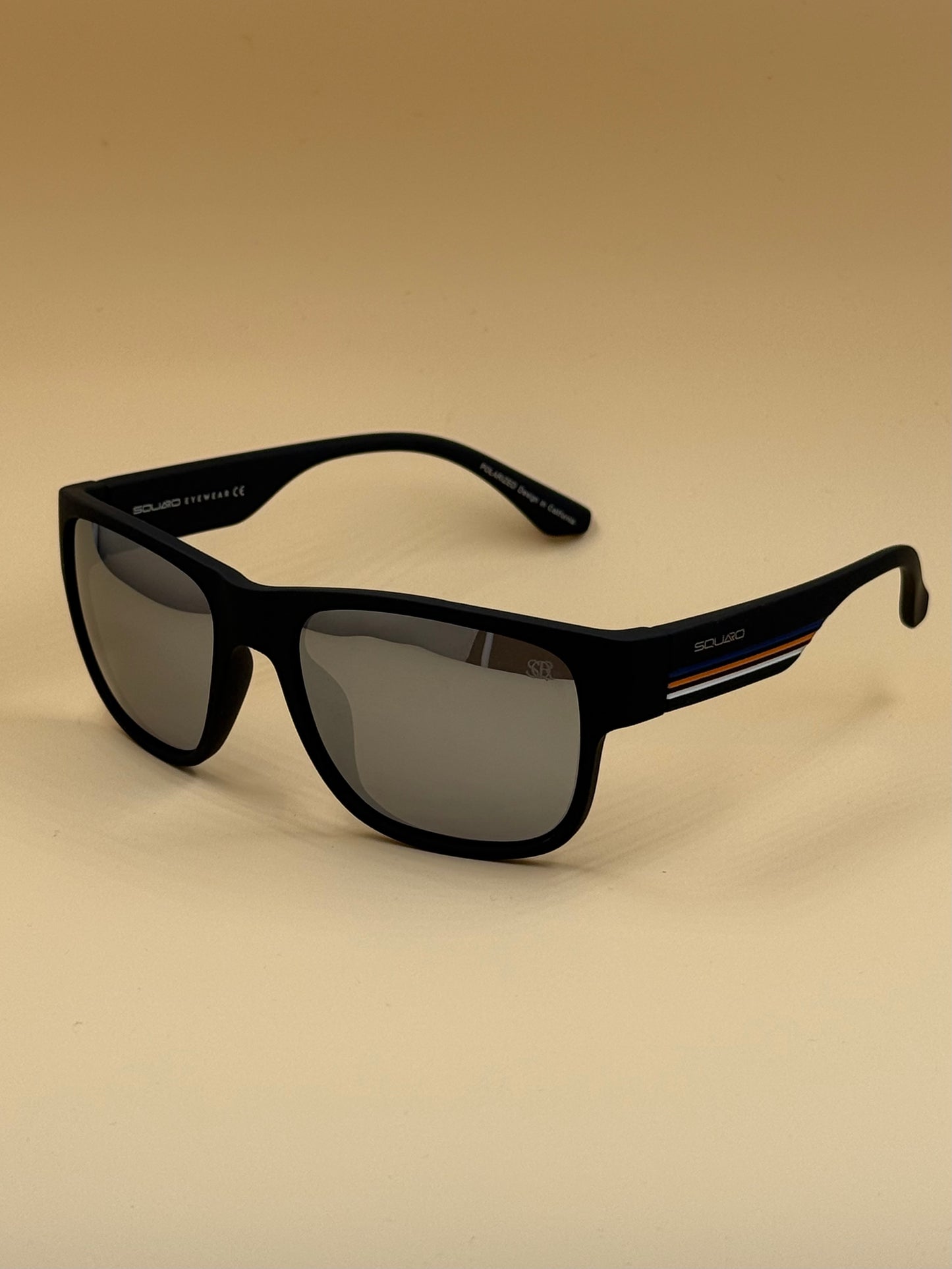 SQUARO Model 3018 Polarized Sunglasses – Matte Black Frame | UV400 Protection