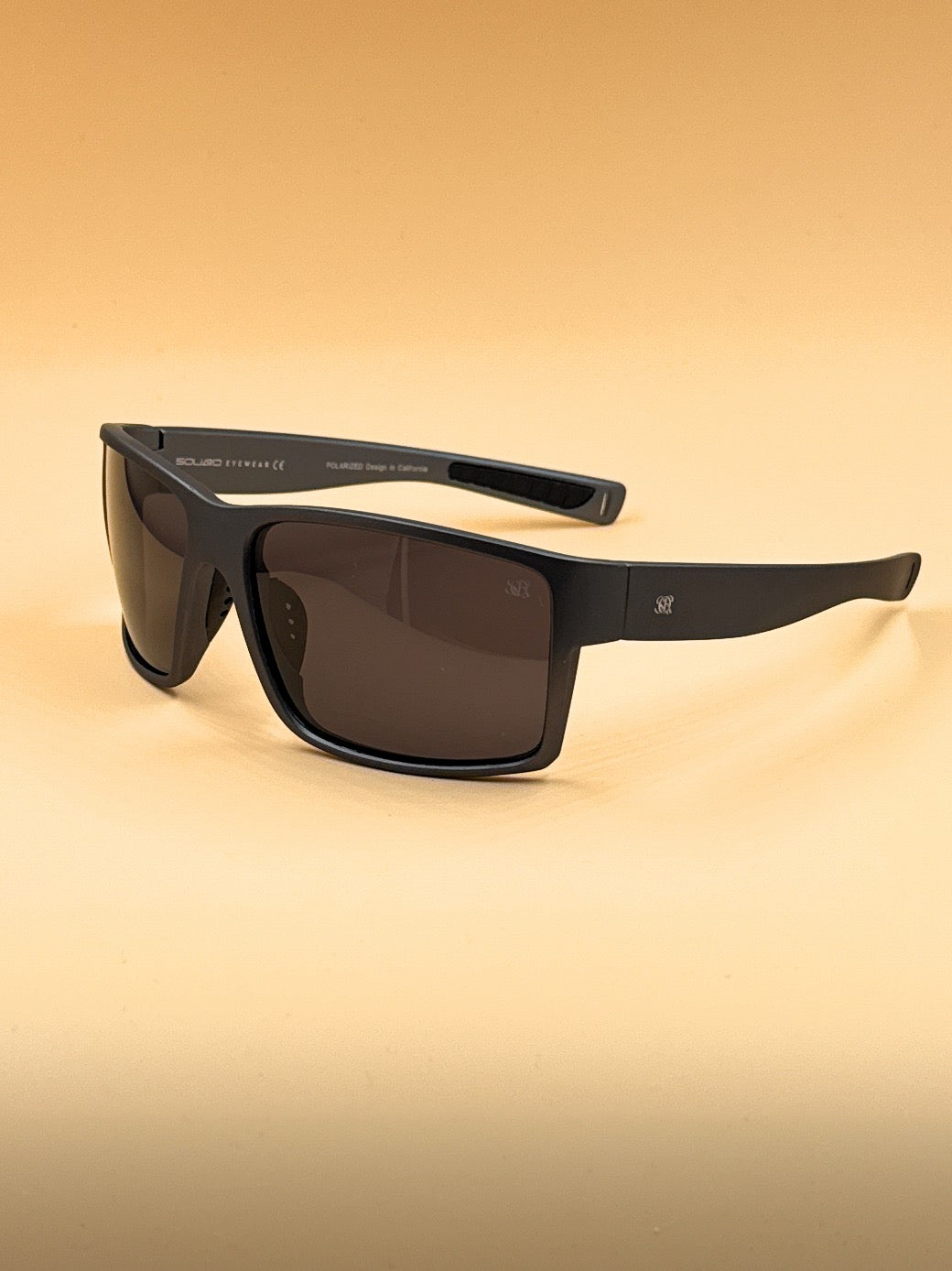 SQUARO 3150 Polarized Sport Sunglasses for Men – Matte Black Frame with Revo Polarized Lenses | UV400 Protection