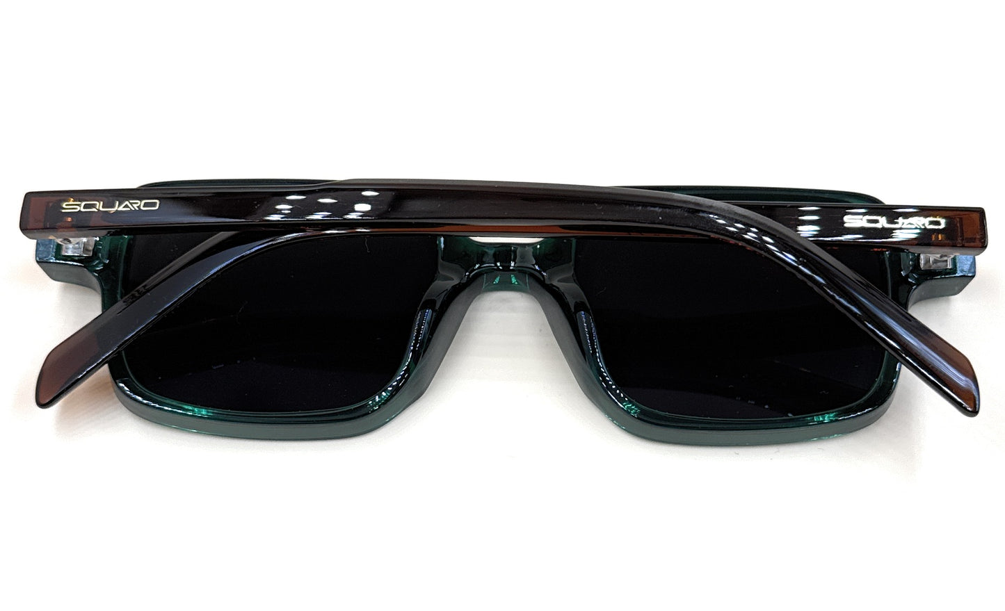SQUARO SQ20261583 Rectangular Unisex Sunglasses – Classic Black Frame with Durable Flex Hinges