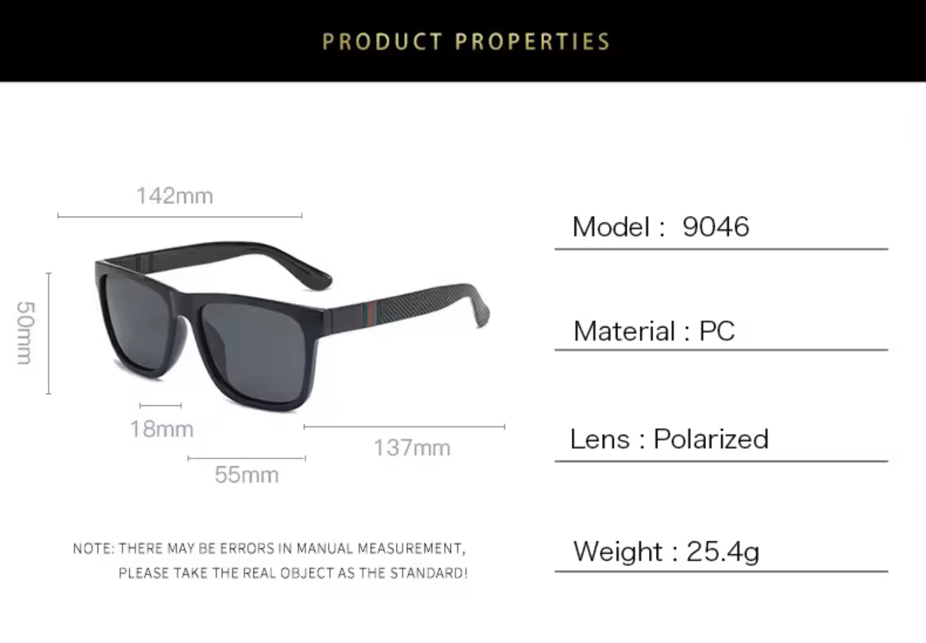 SQUARO Polarized Square Sunglasses - UV400 Protection with TAC Lenses SQ20251555