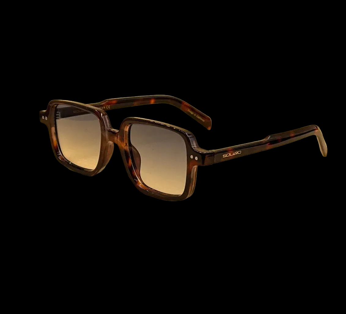 SQUARO SQ20261583 Rectangular Unisex Sunglasses – Classic Black Frame with Durable Flex Hinges