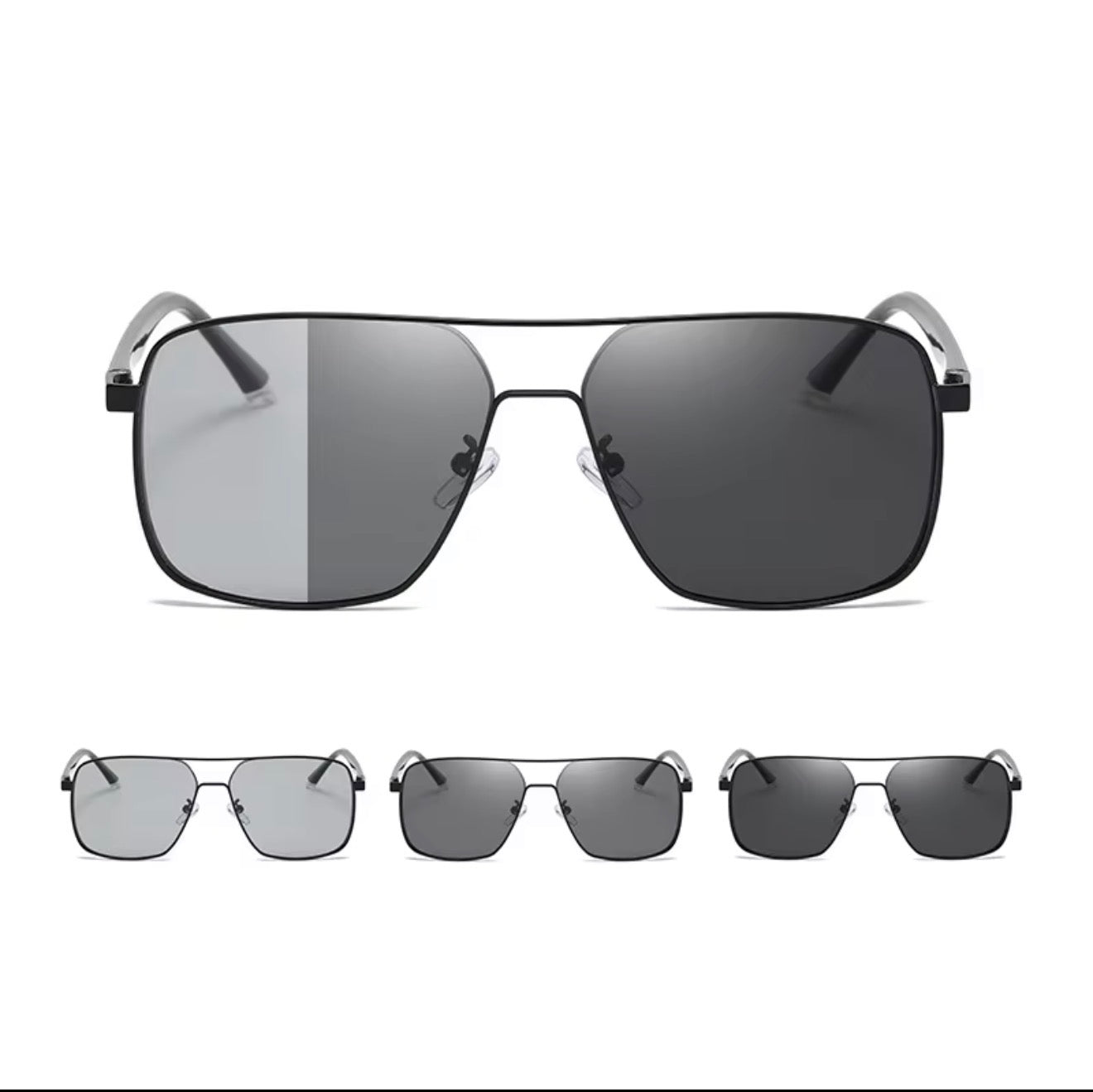 SQUARO Polarized Photochromic Aviator Sunglasses – TR90 + Metal Frame | UV400 Protection High Quality Light weight SQ20261611Square
