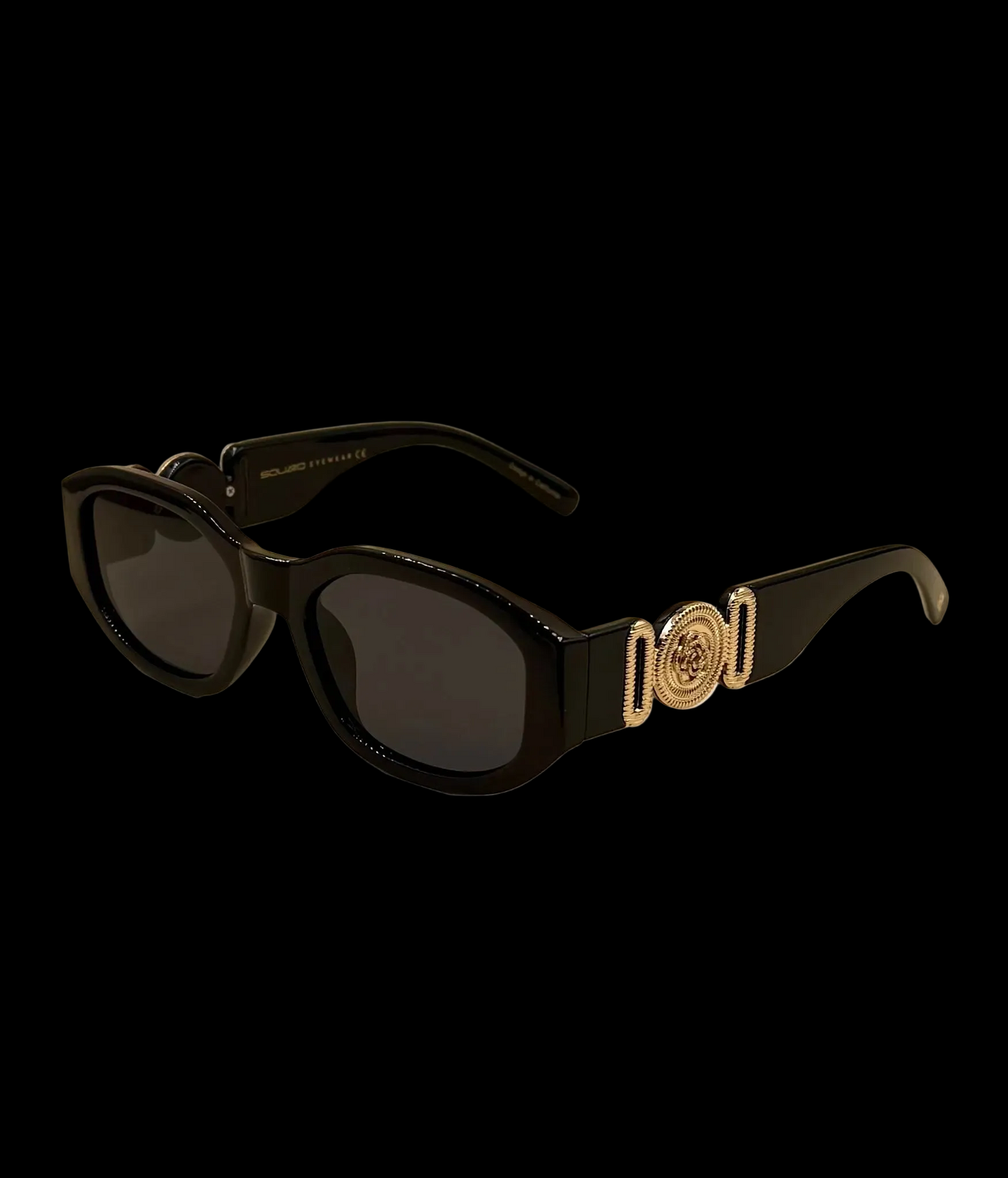 SQUARO Hexa Black – Polarized UV400 Unisex Hexagon Sunglasses | Premium PC + Metal Frame SQ20261577