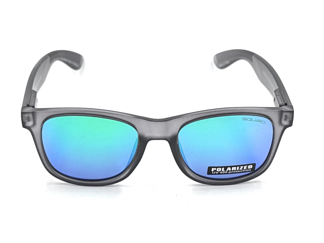 SQUARO Matte Black Polarized Sunglasses – Lightweight Premium quality Frame with Spring Hinges S16101