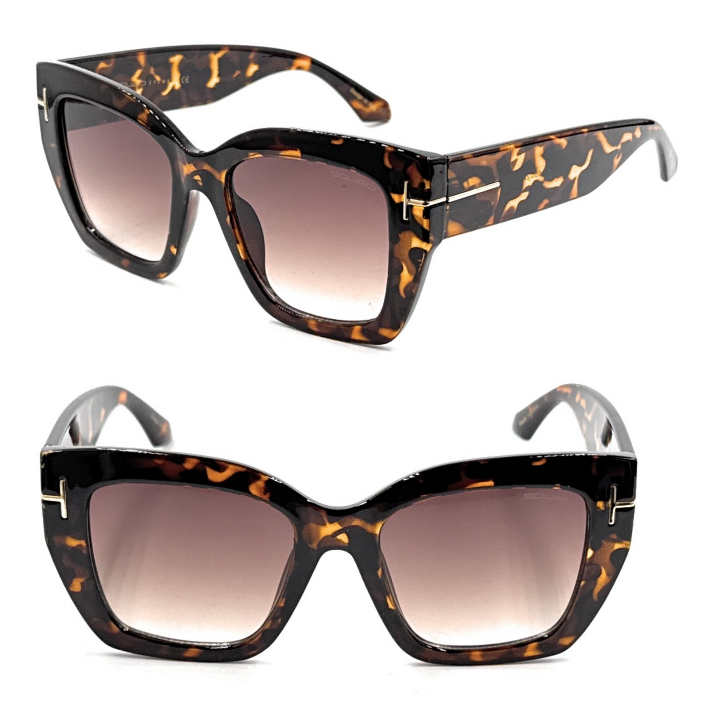 Women’s Cat-Eye Fashion Sunglasses – Premium Non-Polarized Gradient Purple Lens | SQUARO SQ20241521