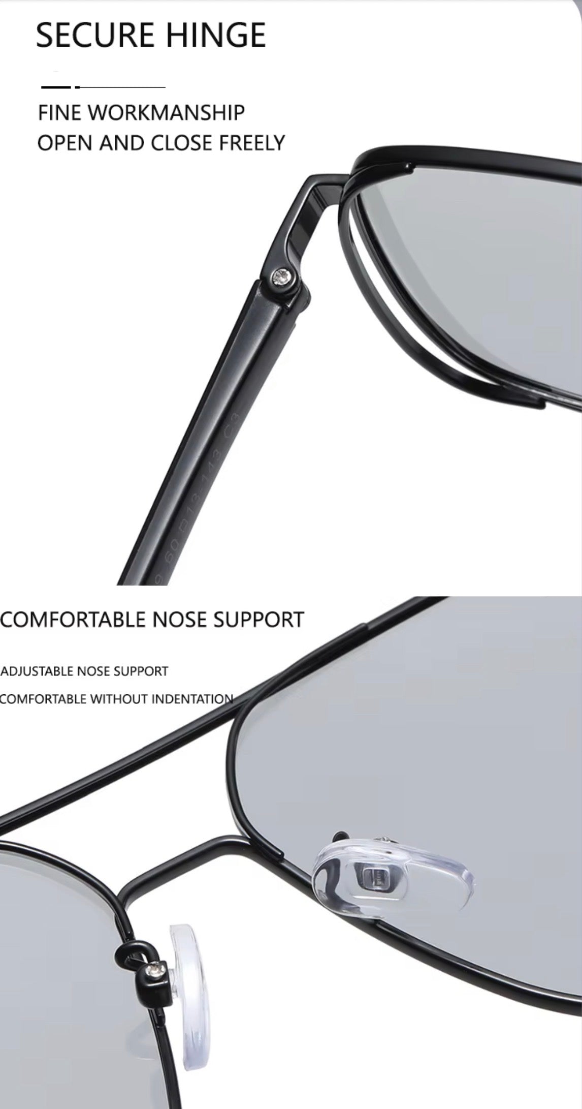SQUARO Polarized Photochromic Aviator Sunglasses – TR90 + Metal Frame | UV400 Protection High Quality Light weight SQ20261611Square