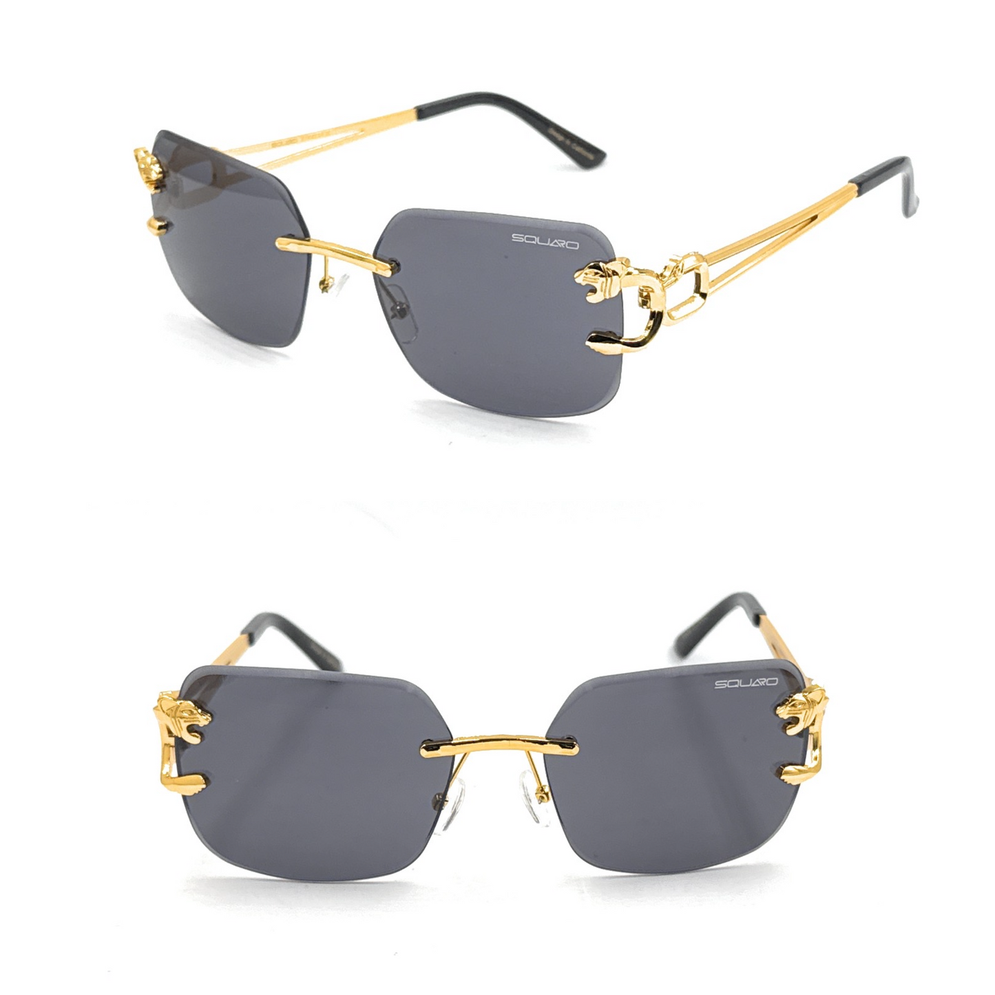 Luxury Rimless Geometric Sunglasses – Gradient Purple Lens | SQUARO Premium UVA- %100 protection SQ20251573