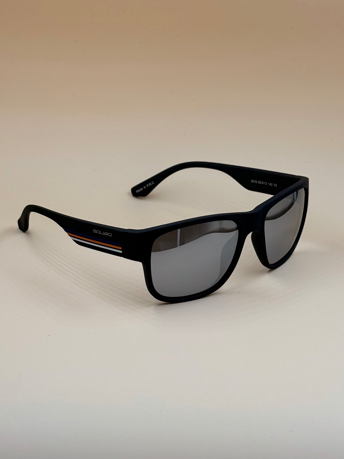 SQUARO Model 3018 Polarized Sunglasses – Matte Black Frame | UV400 Protection