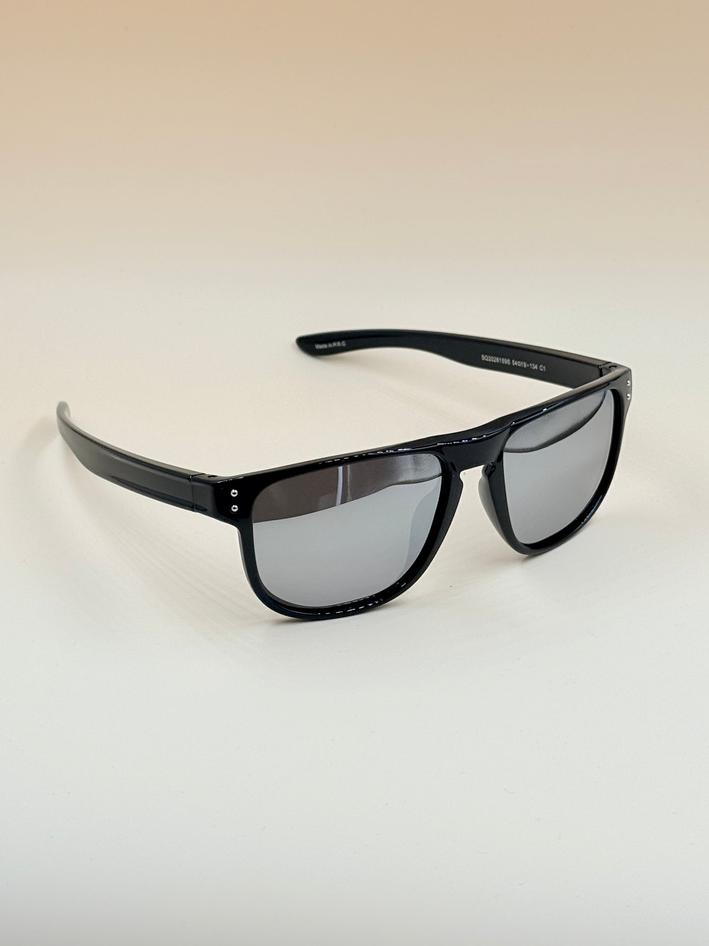 SQUARO TAC Polarized Sunglasses – Black Frame with Premium UV400 Protection SQ20261595 54#19-134