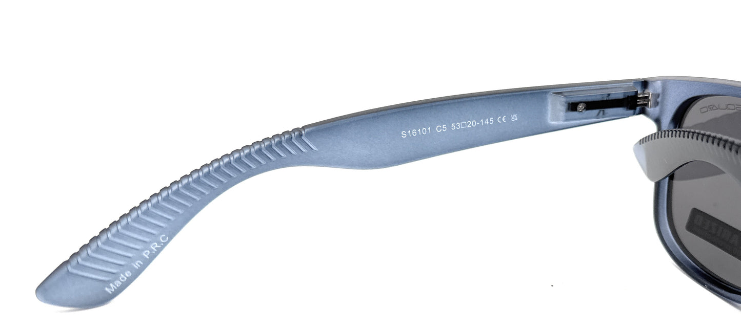 SQUARO Matte Black Polarized Sunglasses – Lightweight Premium quality Frame with Spring Hinges S16101