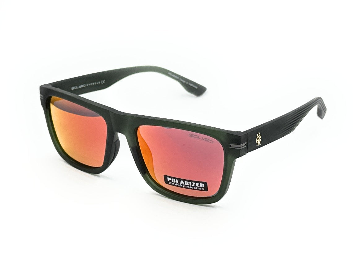 SQUARO Matte Black Polarized Sunglasses – Lightweight Premium quality TR90 Frame with the strong Hinges S11102