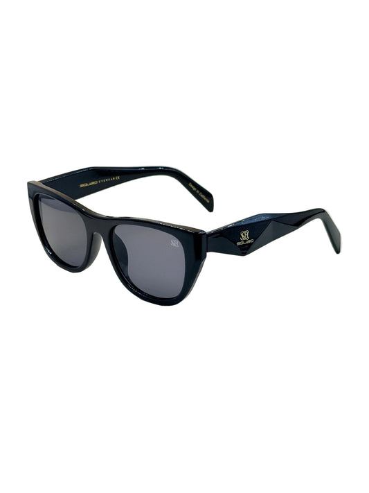 SQUARO Vintage Oversized Square Sunglasses for Women – UV400 Protection, Retro Thick Frame, Black & Tortoise SQ20261606