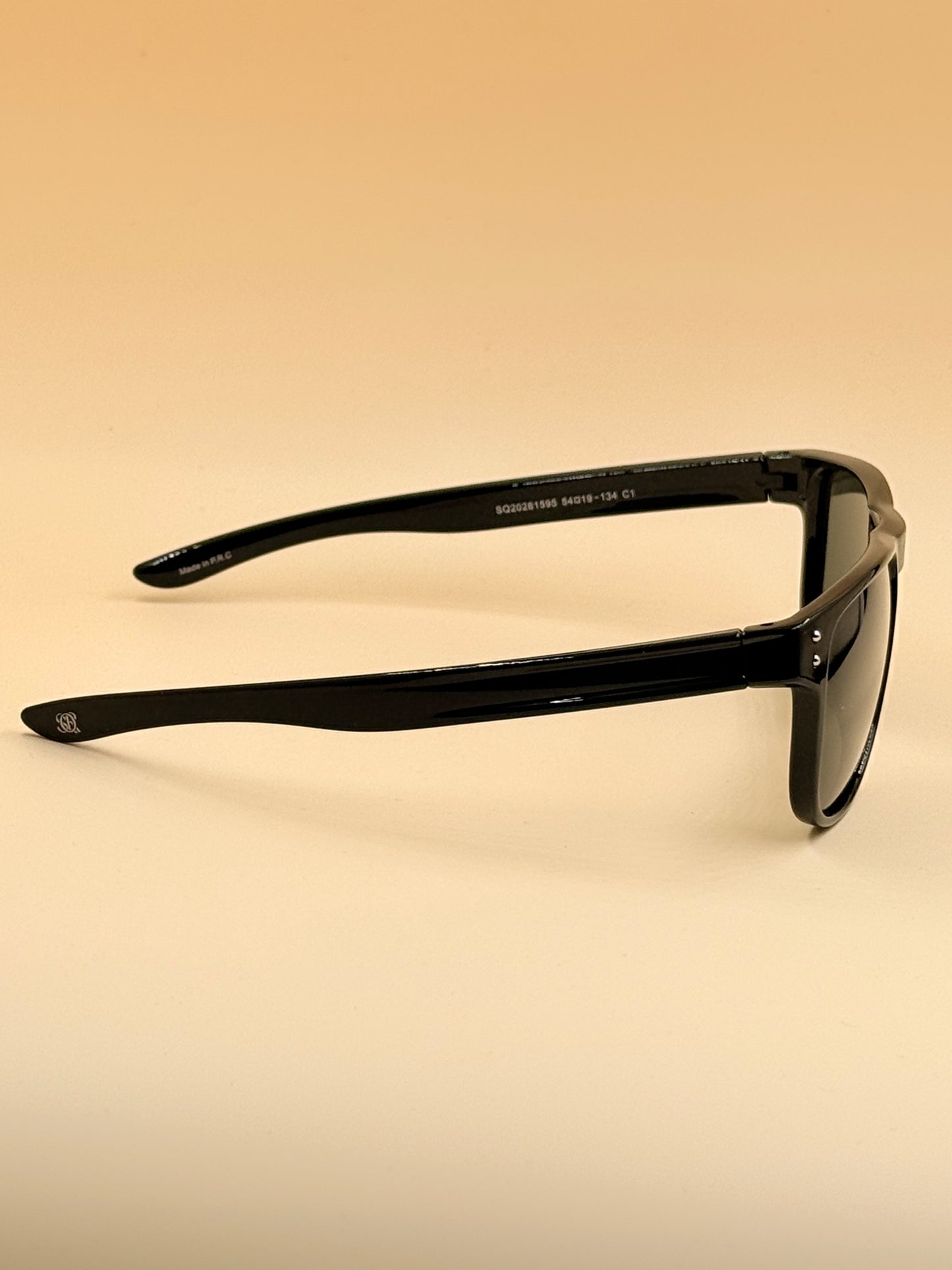 SQUARO TAC Polarized Sunglasses – Black Frame with Premium UV400 Protection SQ20261595 54#19-134