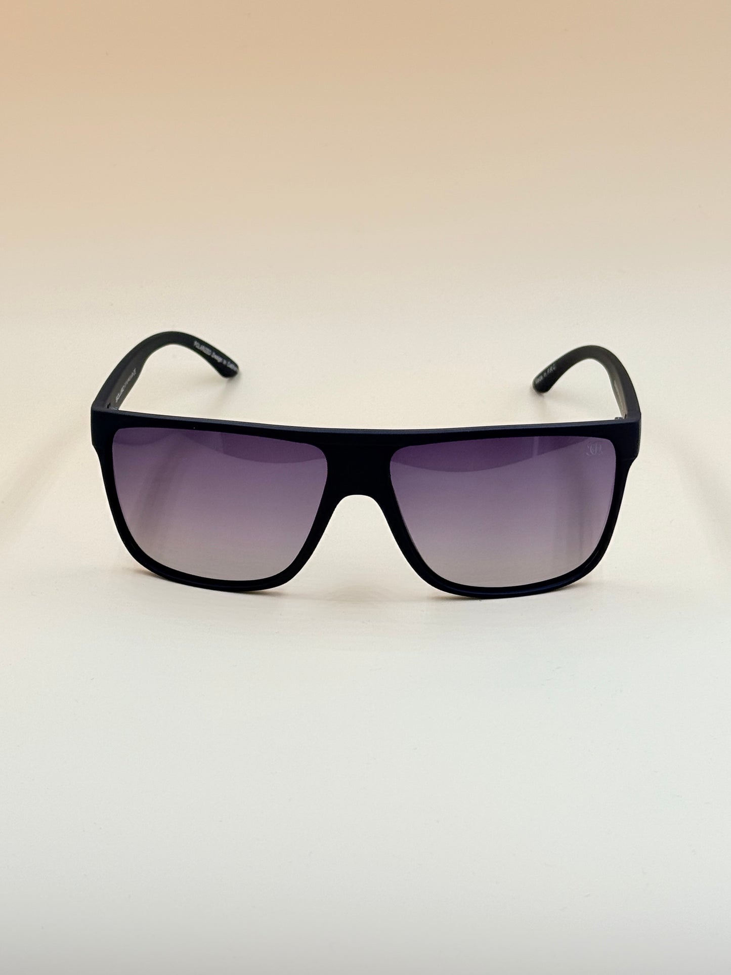 SQUARO TAC Polarized Sunglasses – Matte Black Frame with Soft Touch Rubber Coating | Premium UV400 Protection SQ20261591 61#20-135