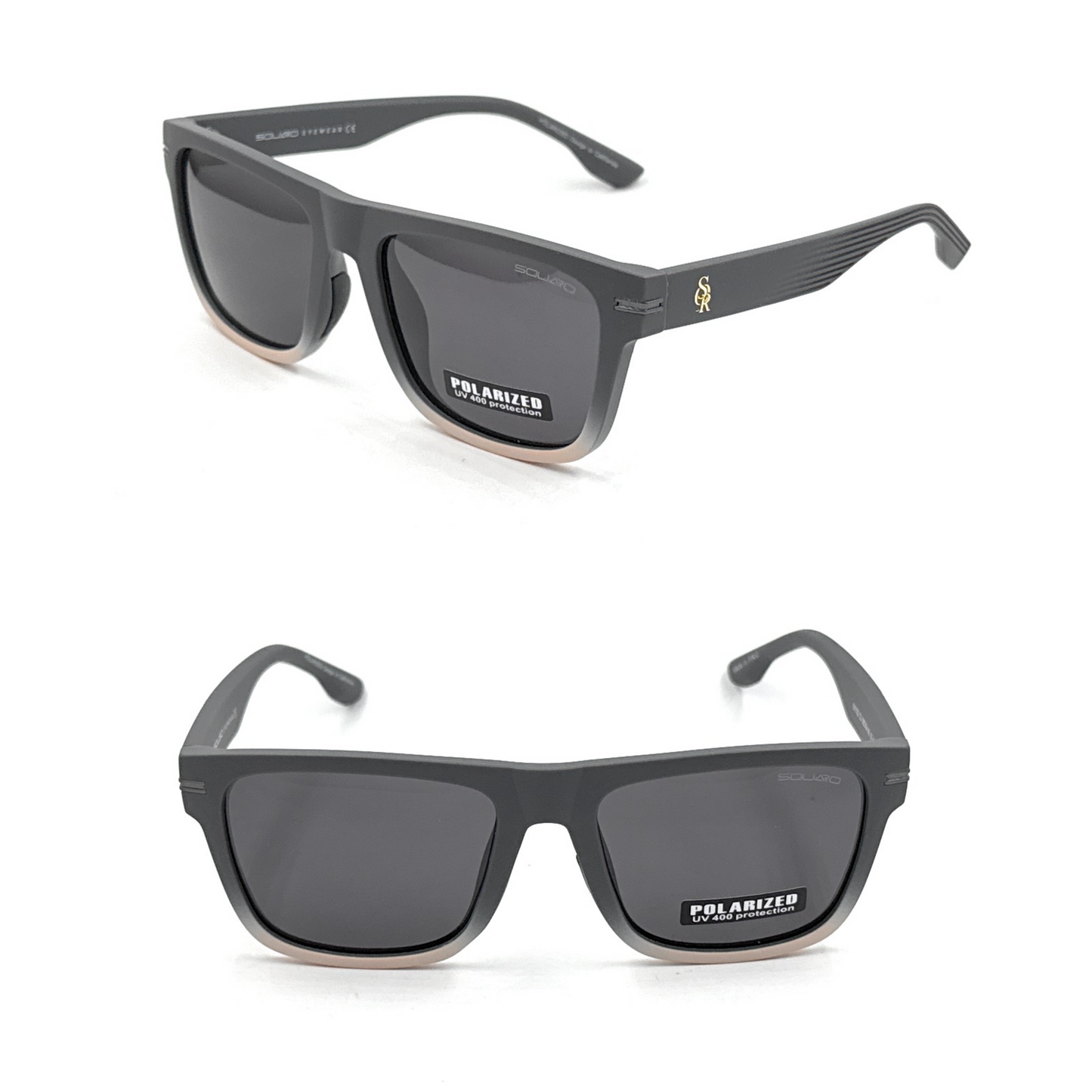 SQUARO Matte Black Polarized Sunglasses – Lightweight Premium quality TR90 Frame with the strong Hinges S11102