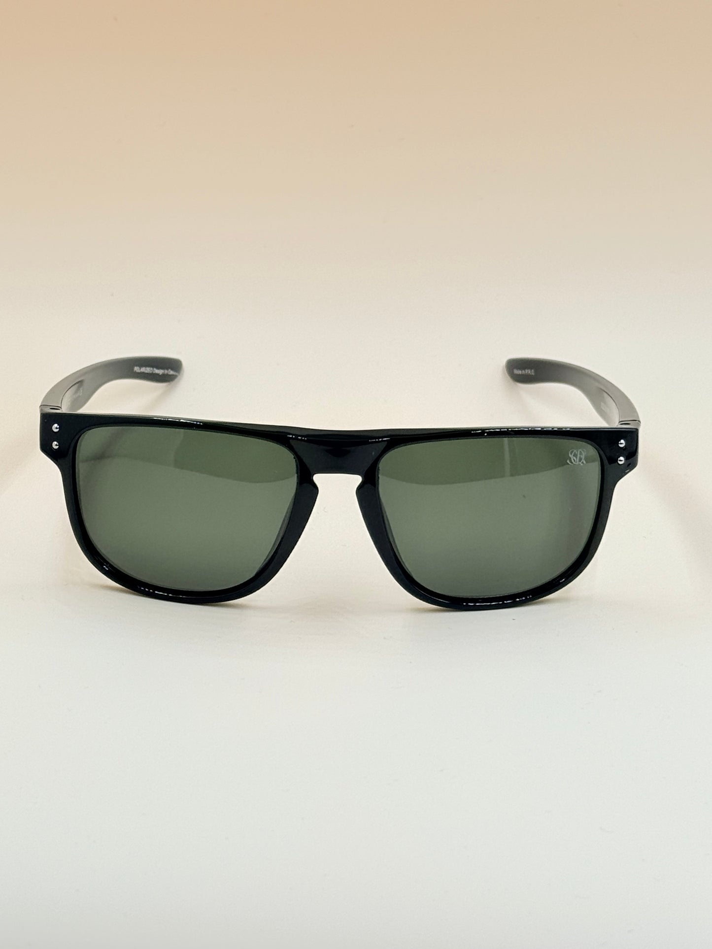 SQUARO TAC Polarized Sunglasses – Black Frame with Premium UV400 Protection SQ20261595 54#19-134