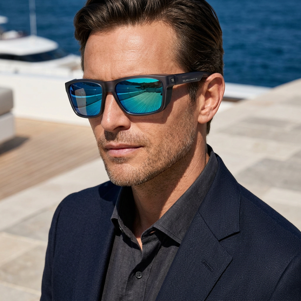 SQUARO Polarized Sunglasses Fishing Driving Hiking Running Rectangular Men Women Unisex UVB-UVA 400 S16108