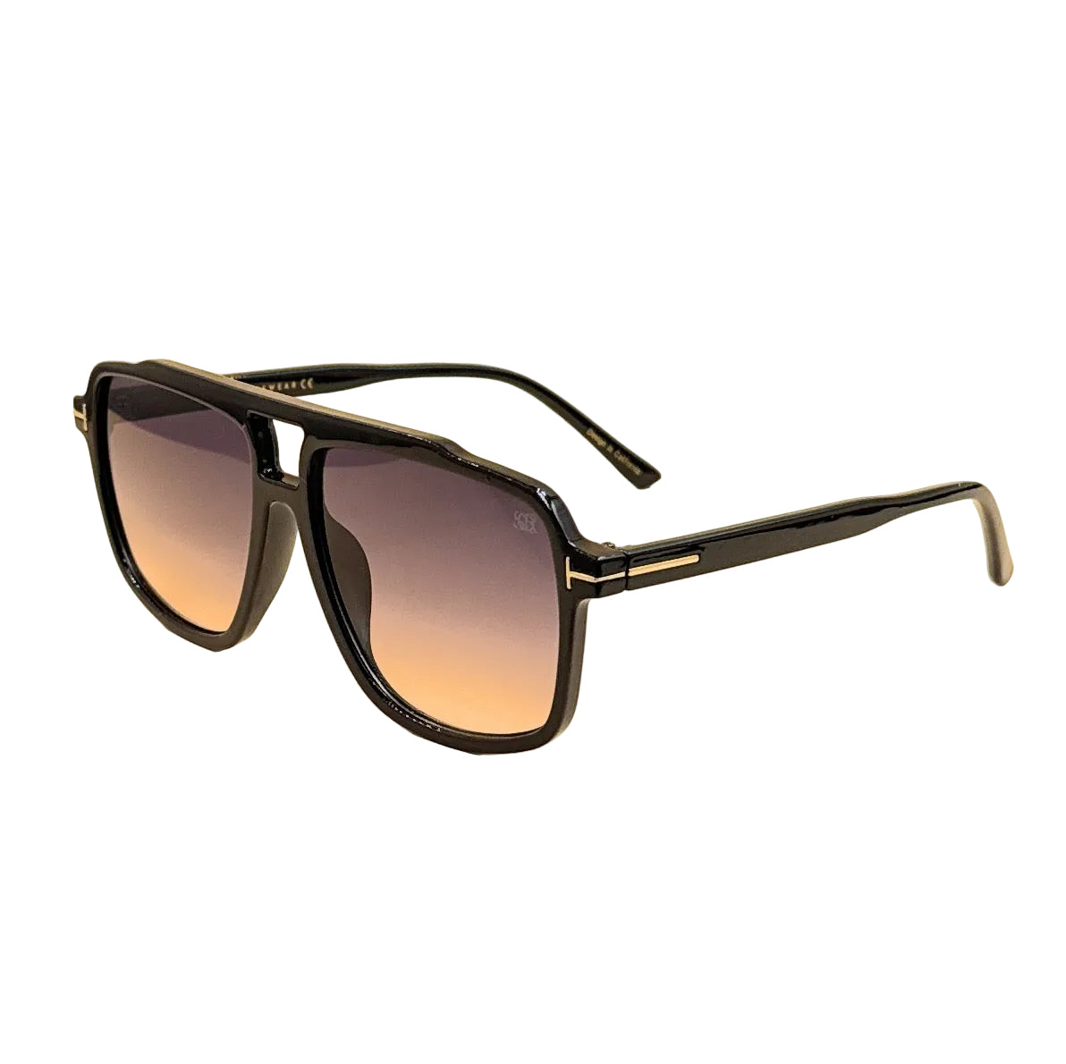 SQUARO SQ20261585 Oversized Square Sunglasses – Black premium PC Frame with Gradient Smoke Lenses