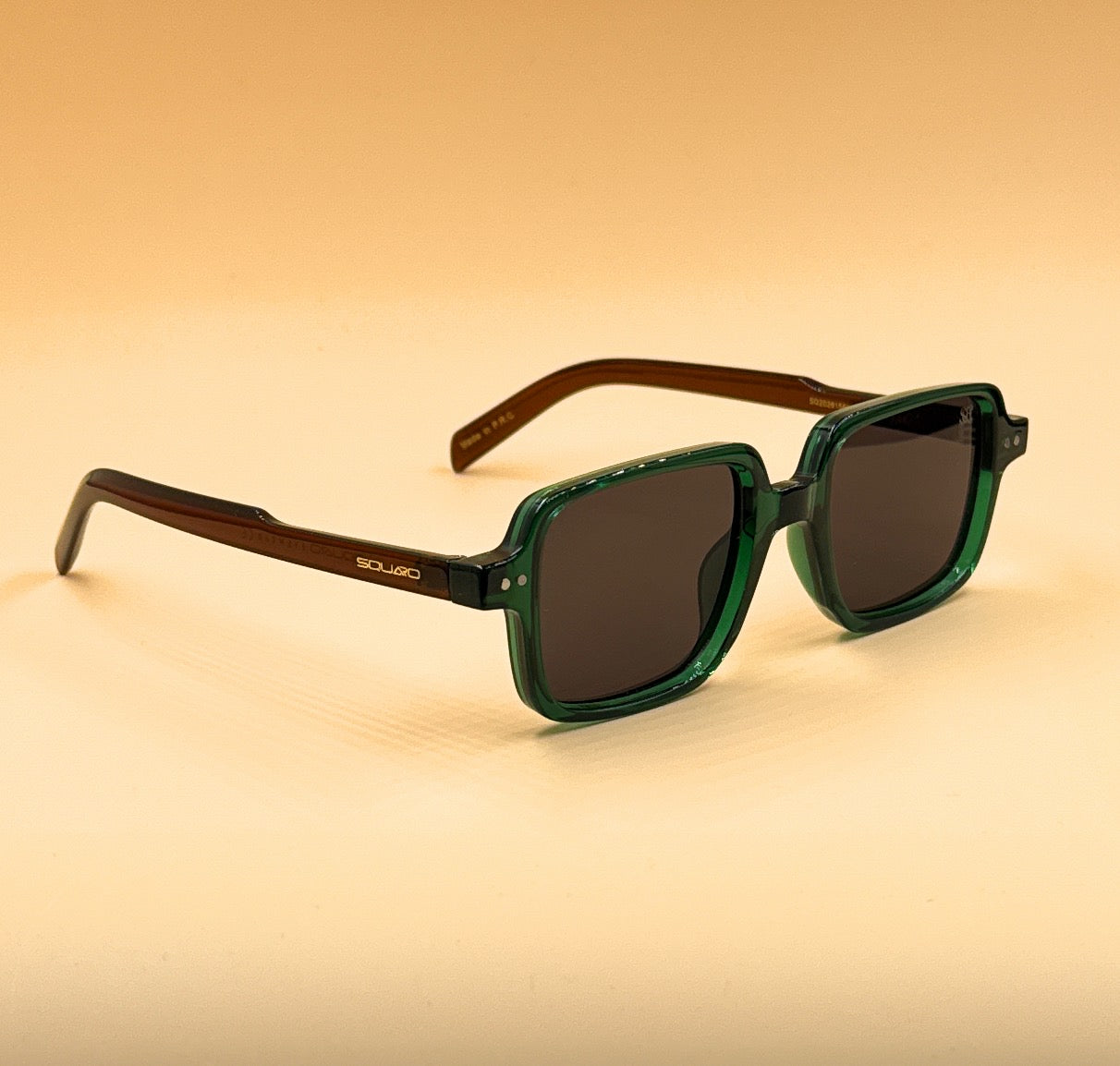 SQUARO SQ20261583 Rectangular Unisex Sunglasses – Classic Black Frame with Durable Flex Hinges