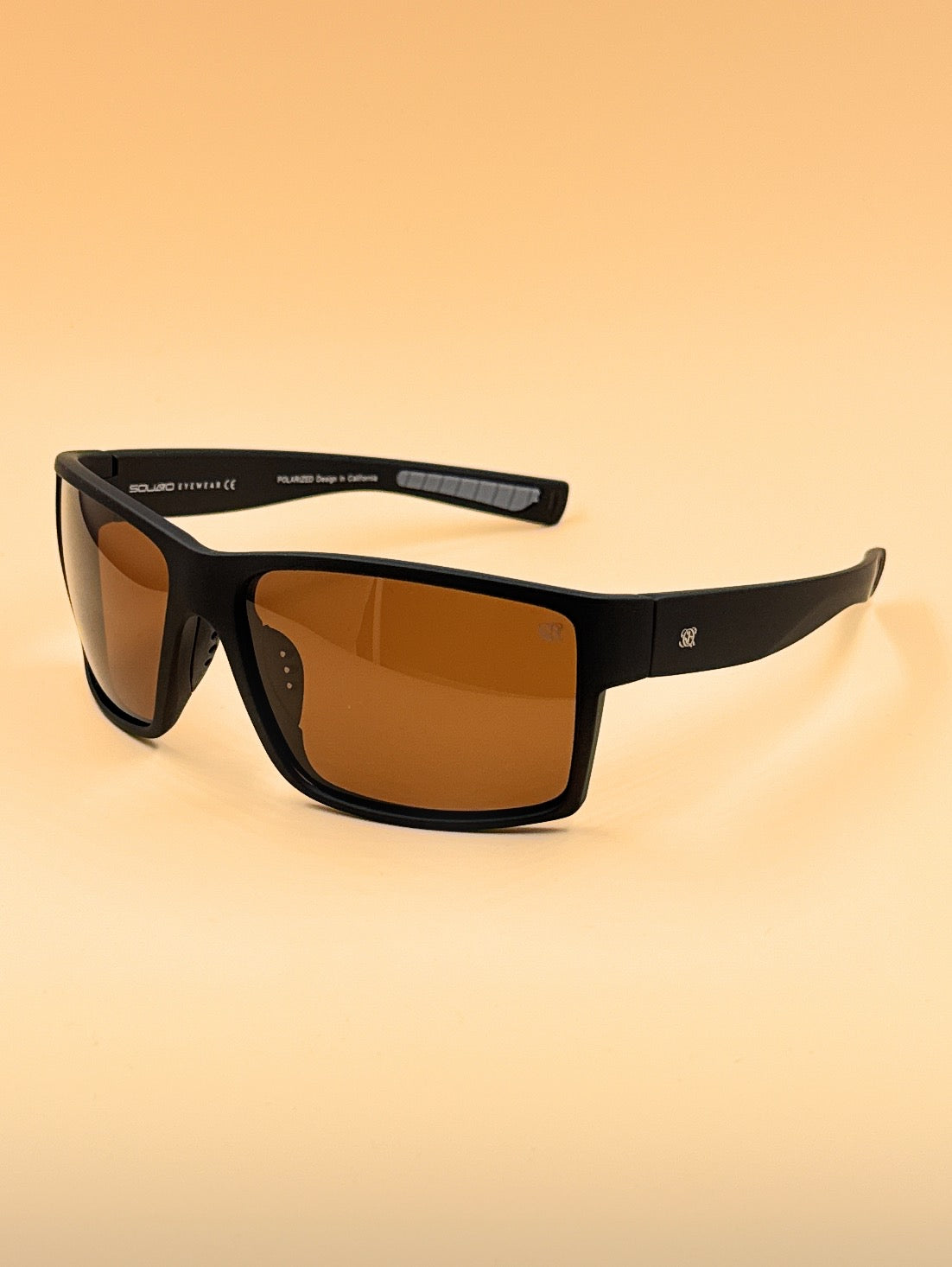 SQUARO 3150 Polarized Sport Sunglasses for Men – Matte Black Frame with Revo Polarized Lenses | UV400 Protection