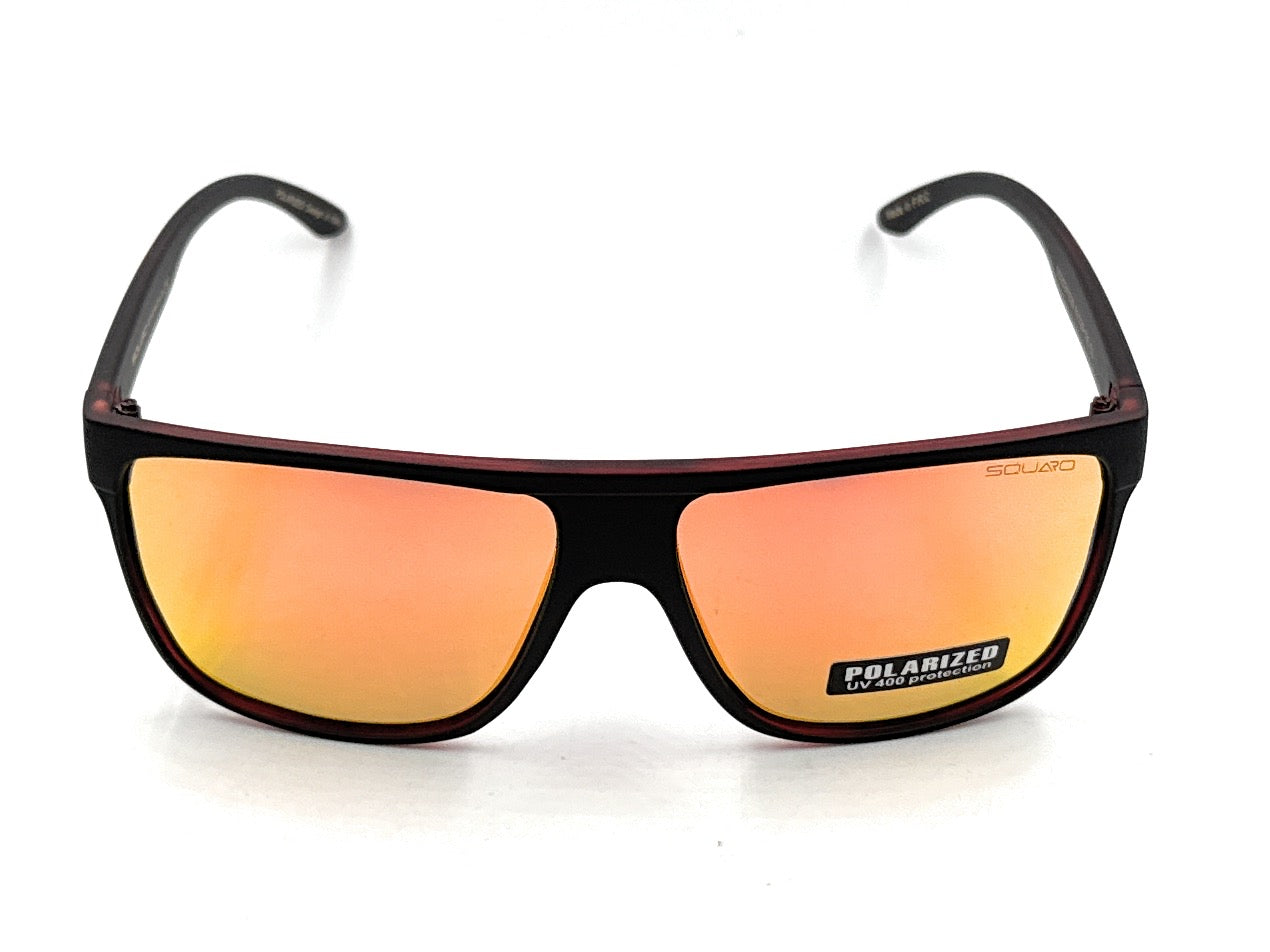 SQUARO TAC Polarized Sunglasses – Matte Black Frame with Soft Touch Rubber Coating | Premium UV400 Protection SQ20241529