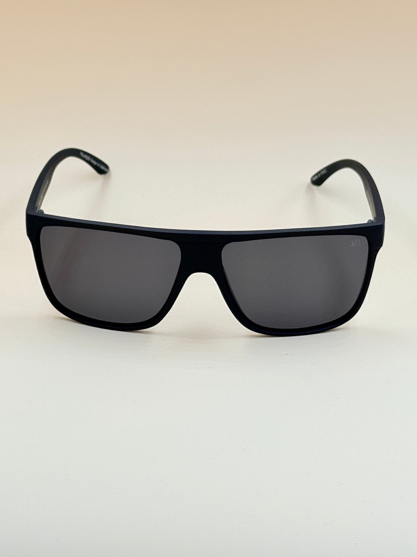 SQUARO TAC Polarized Sunglasses – Matte Black Frame with Soft Touch Rubber Coating | Premium UV400 Protection SQ20261591 61#20-135