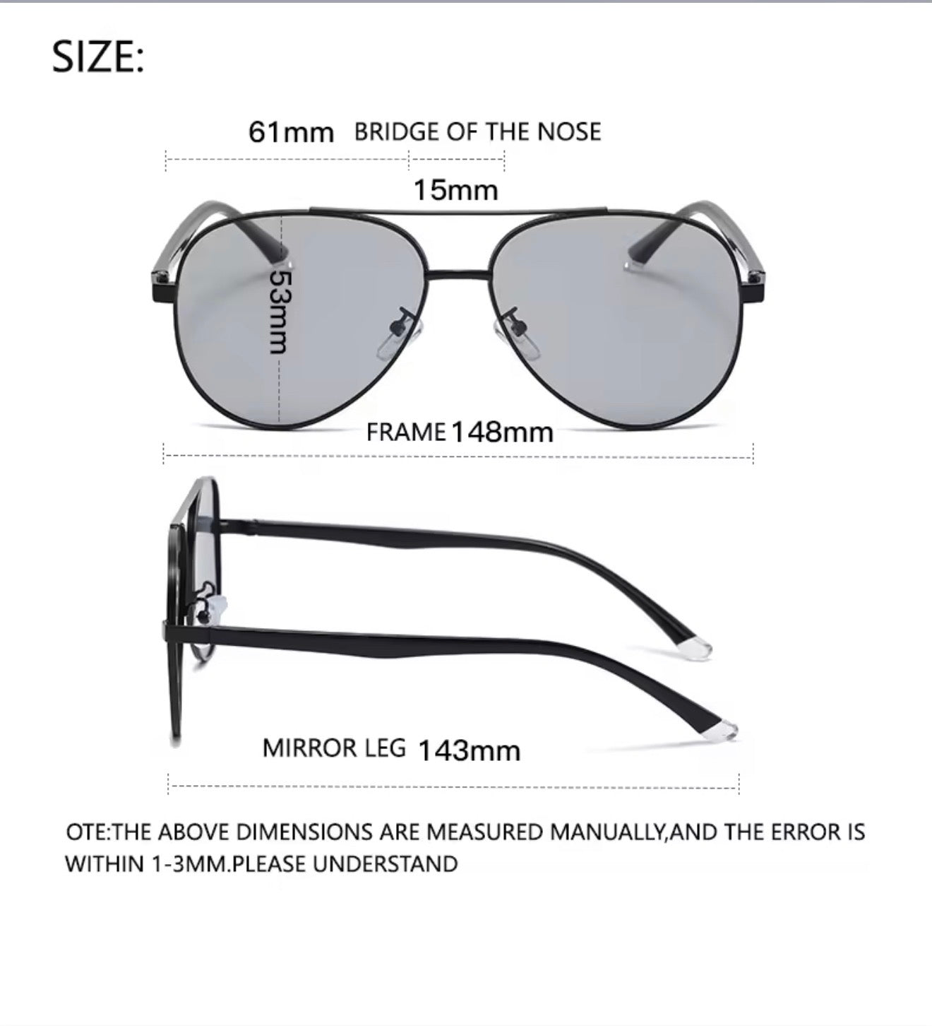 SQUARO Polarized Photochromic Aviator Sunglasses – TR90 + Metal Frame | UV400 Protection High Quality Light weight SQ20261611