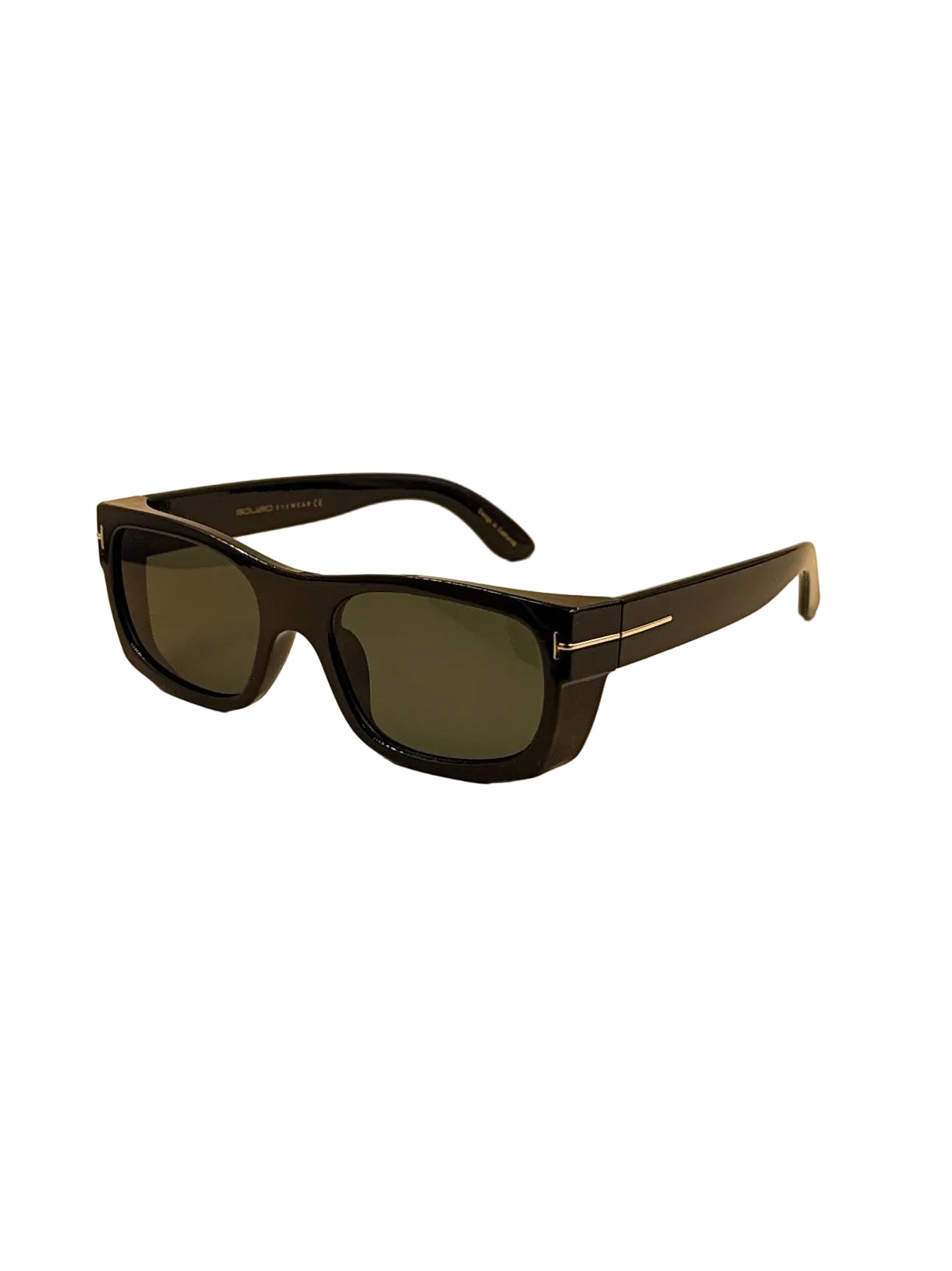 SQUARO® Elegant Black Rectangular Sunglasses for Women – Glossy Lightweight PC Frame, 54mm Lens SQ20261575