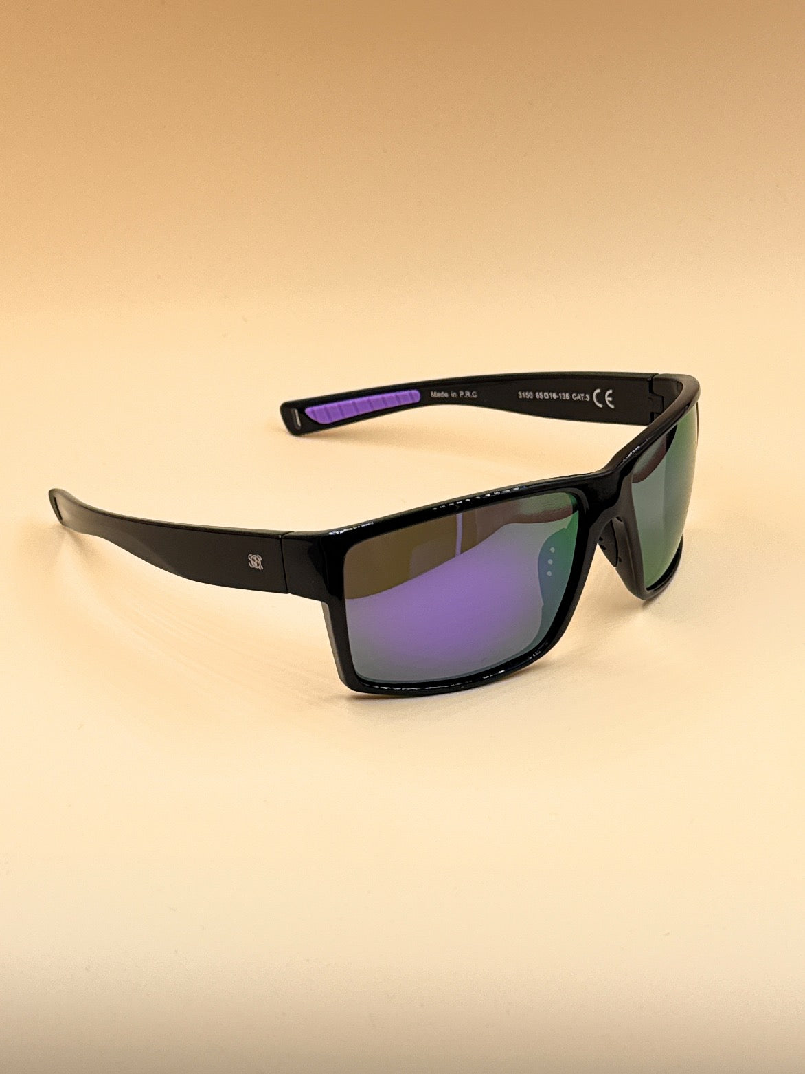 SQUARO 3150 Polarized Sport Sunglasses for Men – Matte Black Frame with Revo Polarized Lenses | UV400 Protection