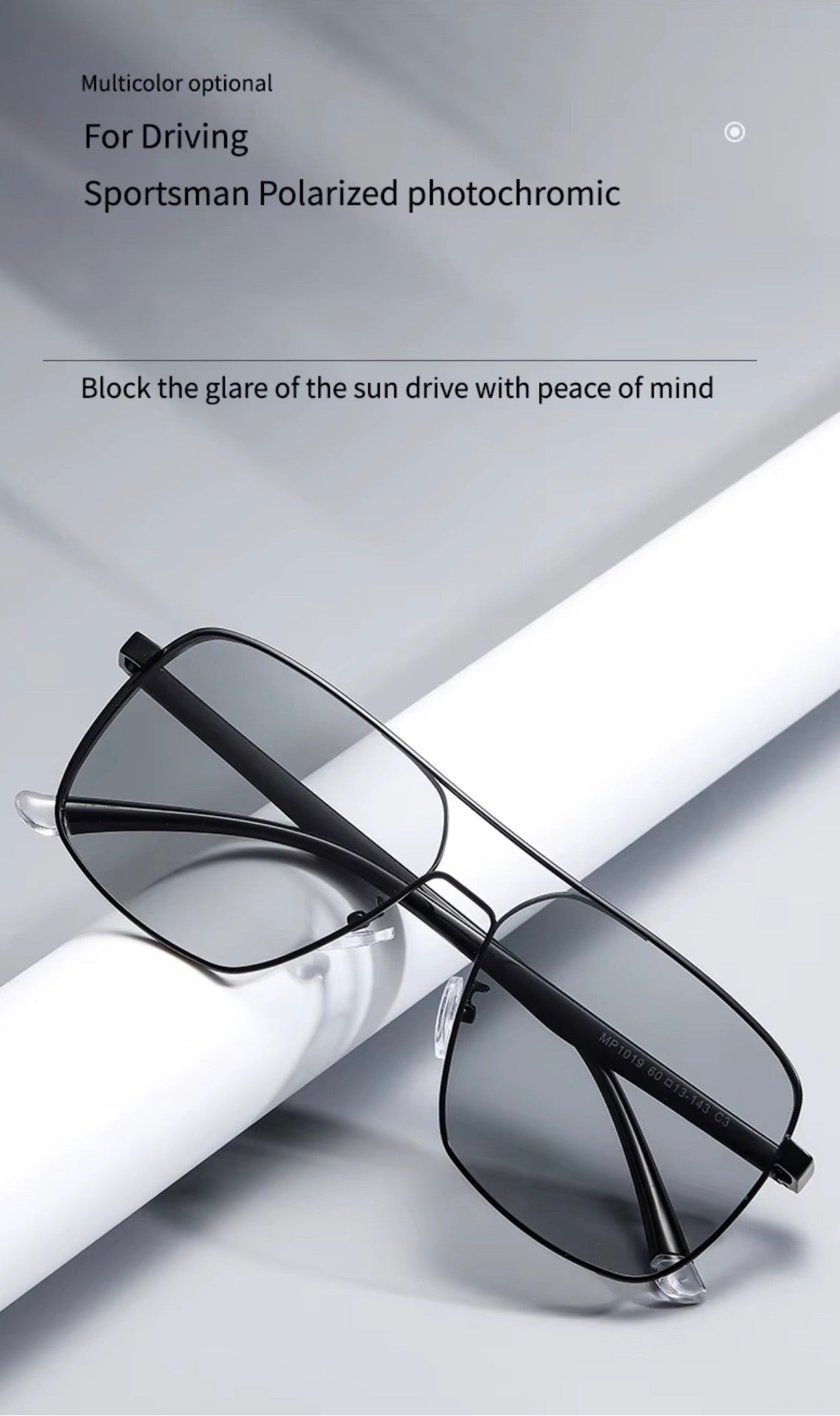 SQUARO Polarized Photochromic Aviator Sunglasses – TR90 + Metal Frame | UV400 Protection High Quality Light weight SQ20261611Square