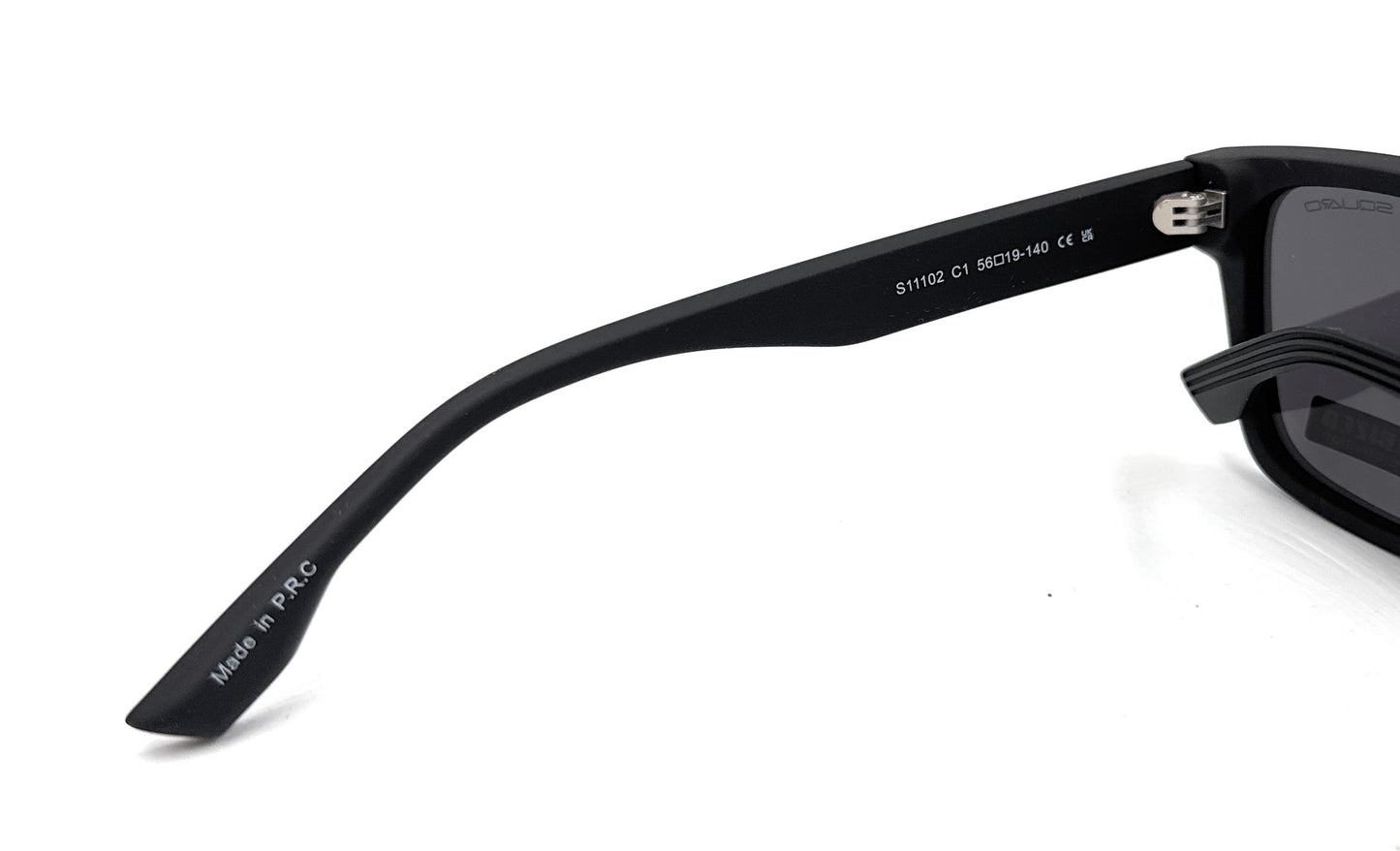 SQUARO Matte Black Polarized Sunglasses – Lightweight Premium quality TR90 Frame with the strong Hinges S11102