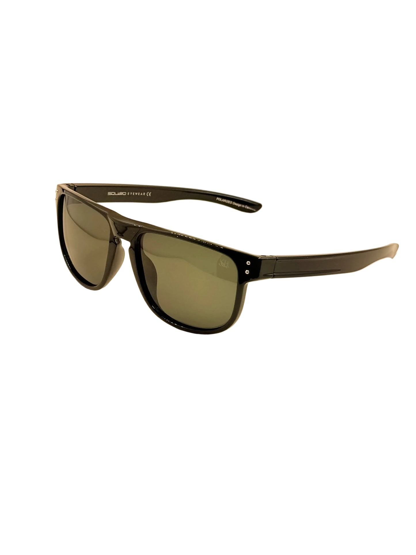 SQUARO TAC Polarized Sunglasses – Black Frame with Premium UV400 Protection SQ20261595 54#19-134