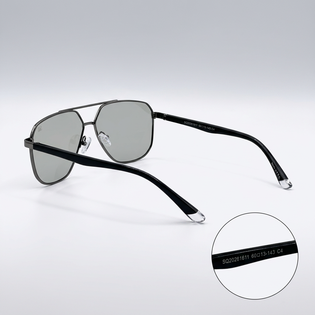 SQUARO Polarized Photochromic Rectangular Sunglasses – TR90 + Metal Frame | UV400 Protection High Quality Light weight SQ20261611Rectangular wrap