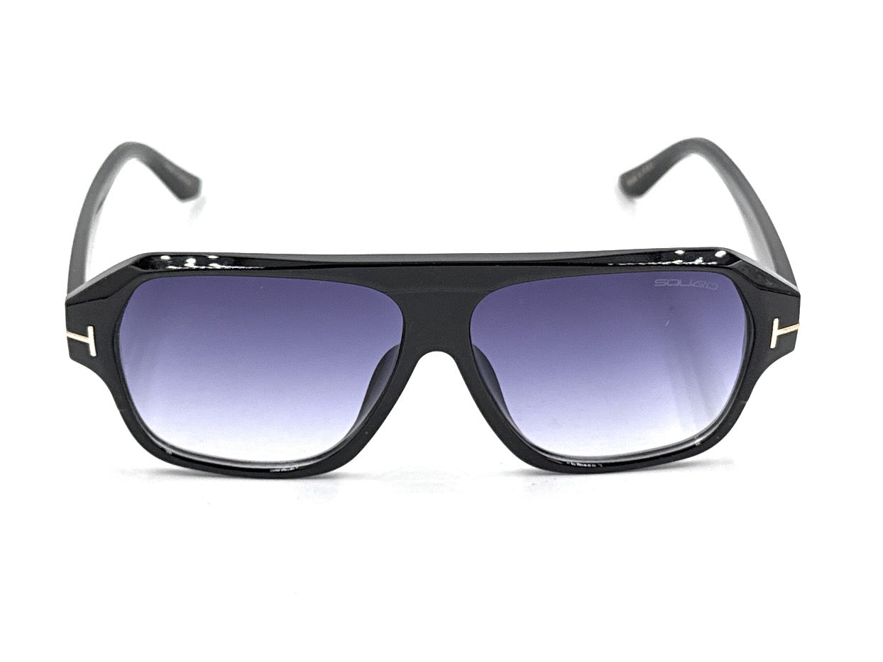 SQUARO Premium Quality Fashion Sunglasses – Black Frame with Gradient Gray Lenses | Classic Square Design SQ20241520