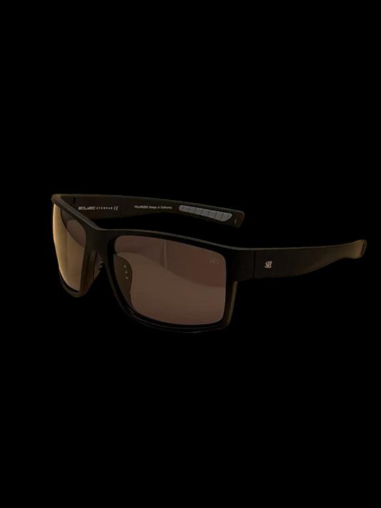 SQUARO 3150 Polarized Sport Sunglasses for Men – Matte Black Frame with Revo Polarized Lenses | UV400 Protection