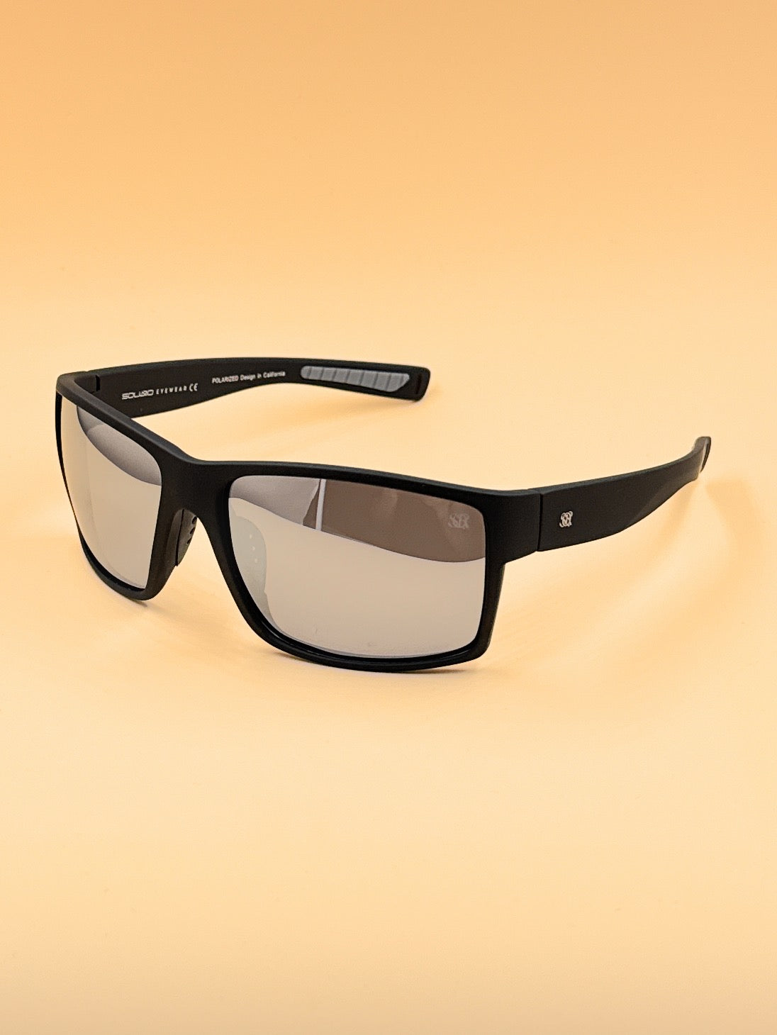 SQUARO 3150 Polarized Sport Sunglasses for Men – Matte Black Frame with Revo Polarized Lenses | UV400 Protection