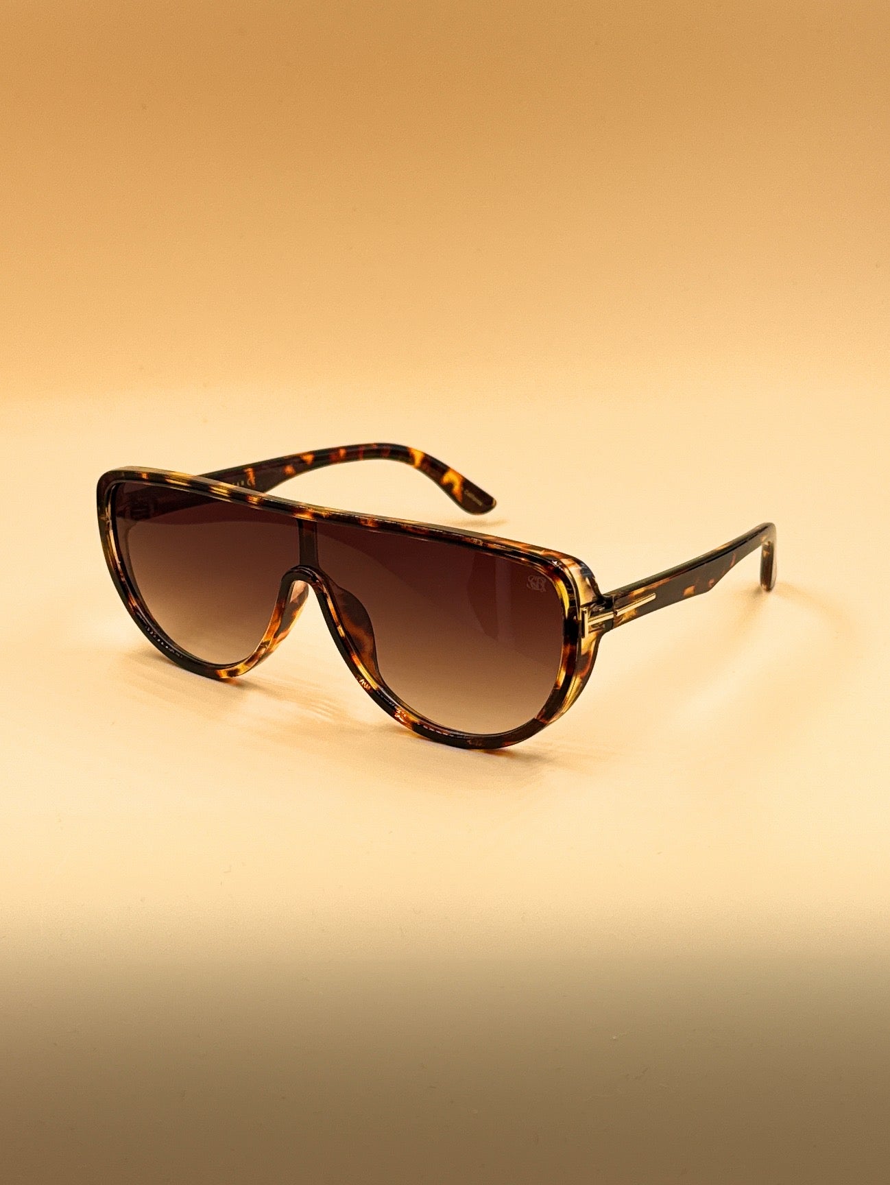 SQUARO Oversized Shield Sunglasses for Women – Glossy Black Frame with Gradient Smoke Lenses | SQ20261584