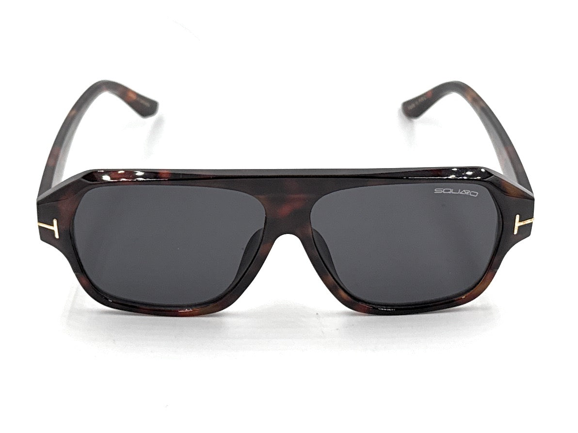 SQUARO Premium Quality Fashion Sunglasses – Black Frame with Gradient Gray Lenses | Classic Square Design SQ20241520