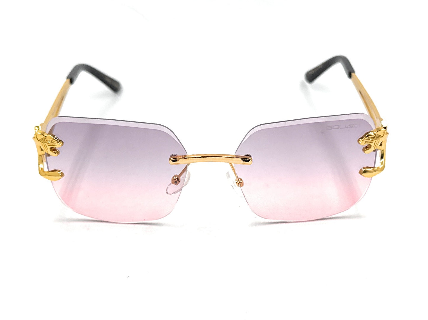 Luxury Rimless Geometric Sunglasses – Gradient Purple Lens | SQUARO Premium UVA- %100 protection SQ20251573
