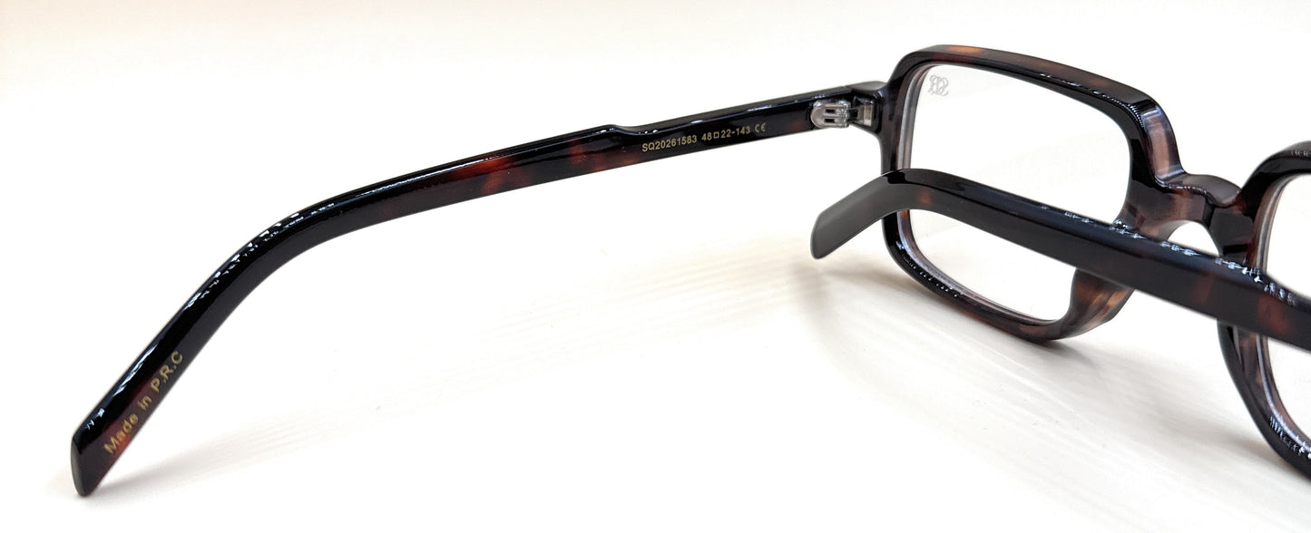 SQUARO SQ20261583 Rectangular Unisex Sunglasses – Classic Black Frame with Durable Flex Hinges