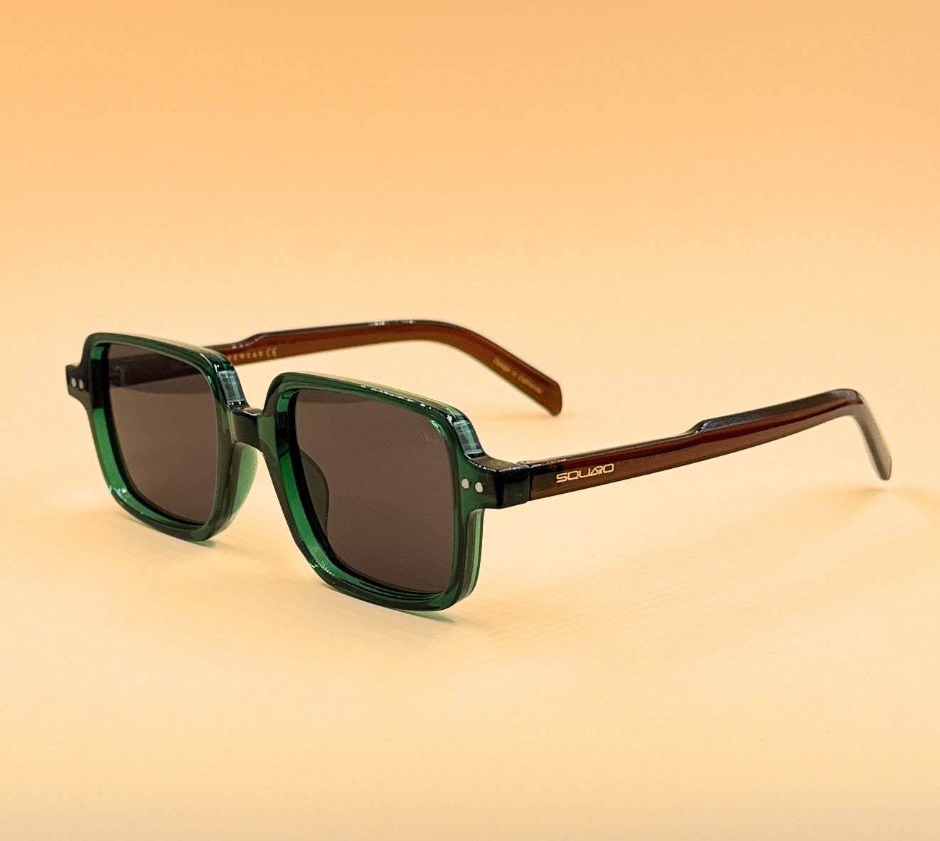 SQUARO SQ20261583 Rectangular Unisex Sunglasses – Classic Black Frame with Durable Flex Hinges