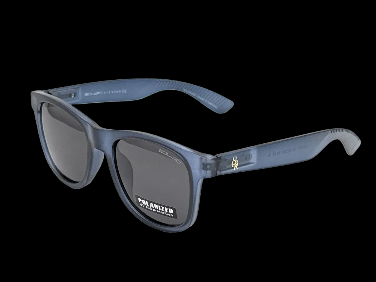 SQUARO Matte Black Polarized Sunglasses – Lightweight Premium quality Frame with Spring Hinges S16101