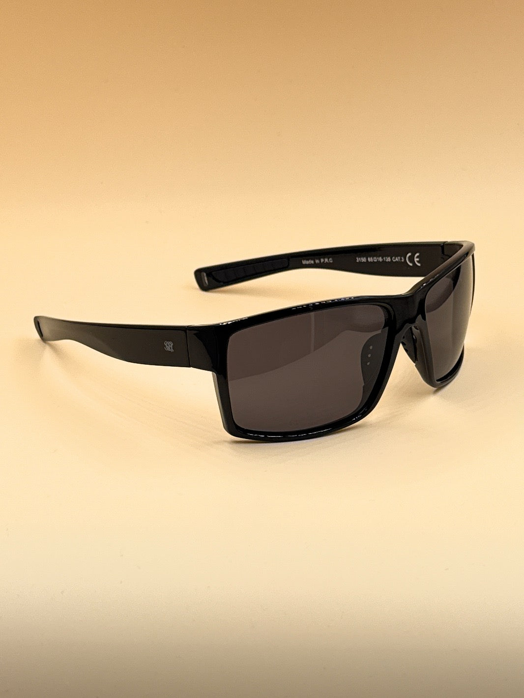 SQUARO 3150 Polarized Sport Sunglasses for Men – Matte Black Frame with Revo Polarized Lenses | UV400 Protection