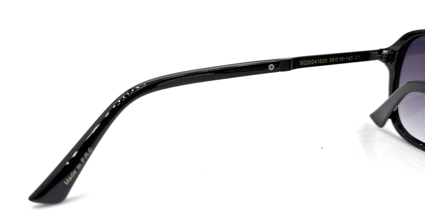 SQUARO Premium Quality Fashion Sunglasses – Black Frame with Gradient Gray Lenses | Classic Square Design
SQ20241520