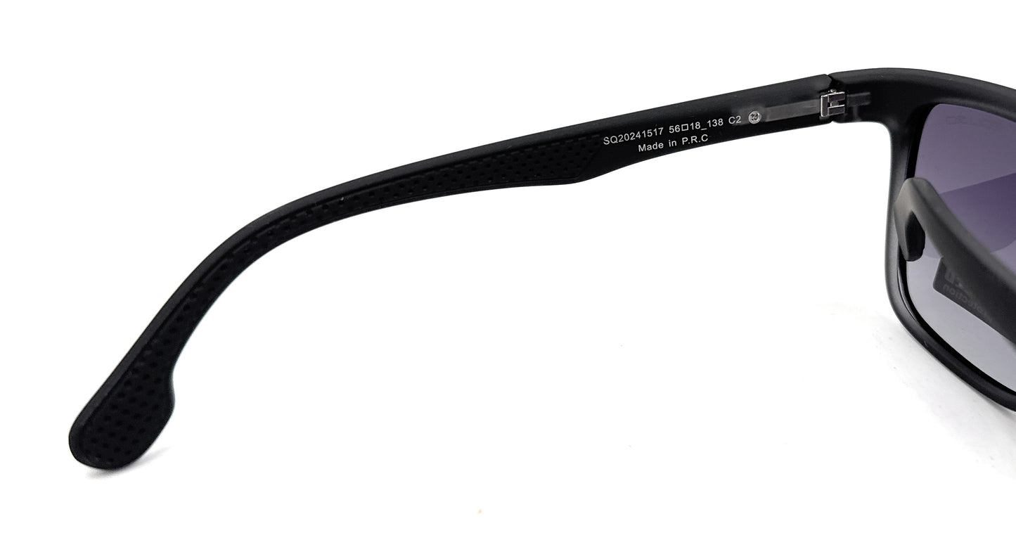 SQUARO Matte Black Polarized Sunglasses – Lightweight Premium quality Frame with Spring Hinges
SQ20241517