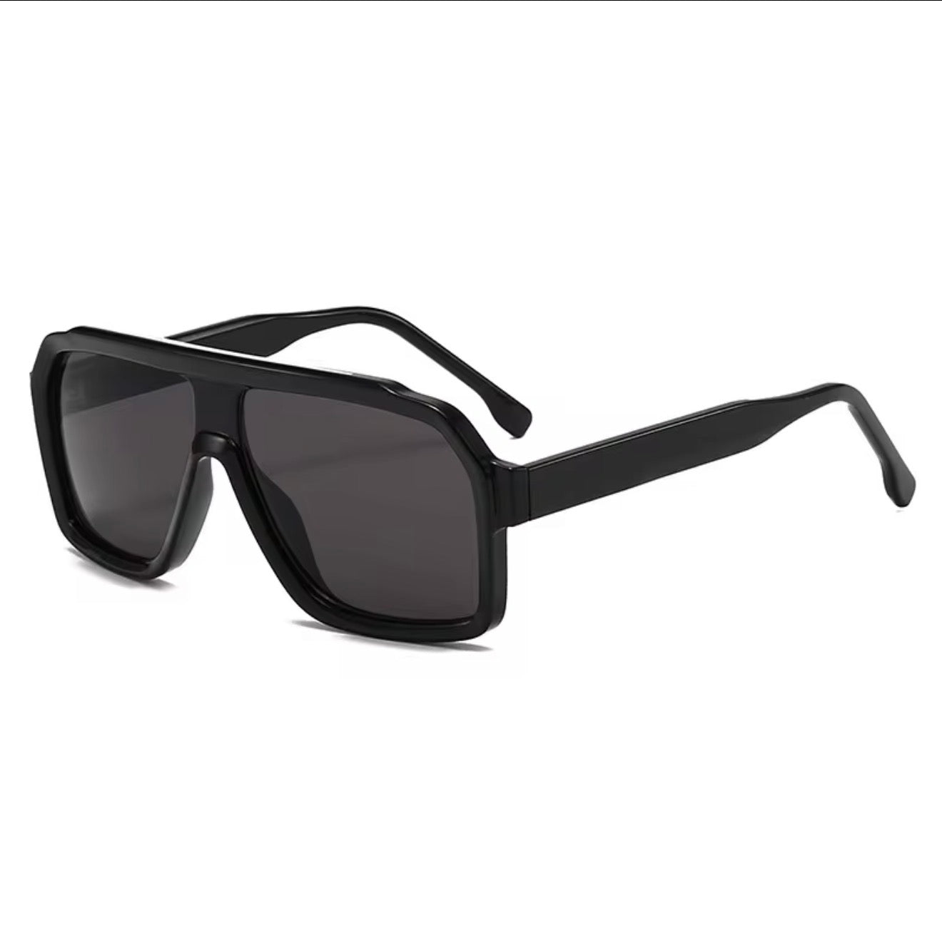 SQUARO Oversized Shield Sunglasses – Yellow Tea Gradient Lens, Square Flat-Top Frame, UV Protection