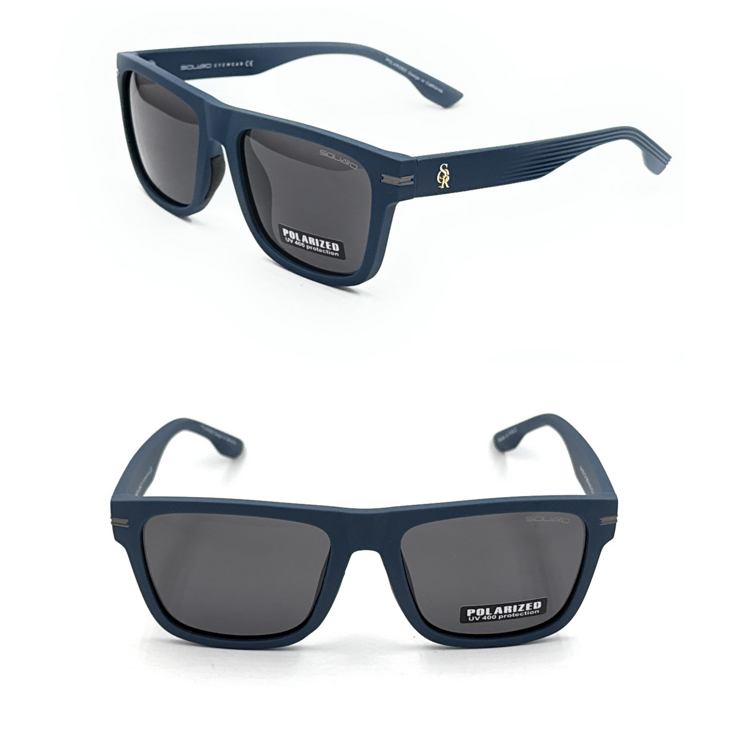 SQUARO Matte Black Polarized Sunglasses – Lightweight Premium quality TR90 Frame with the strong Hinges S11102