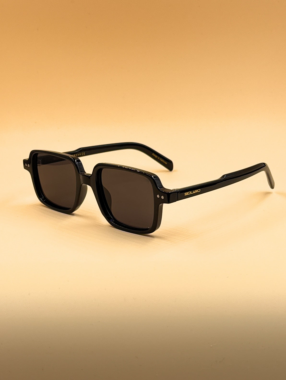 SQUARO SQ20261583 Rectangular Unisex Sunglasses – Classic Black Frame with Durable Flex Hinges